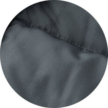 Dark Grey Hooded Puffer Jacket with Rib Knit Storm Cuffs - Image 6