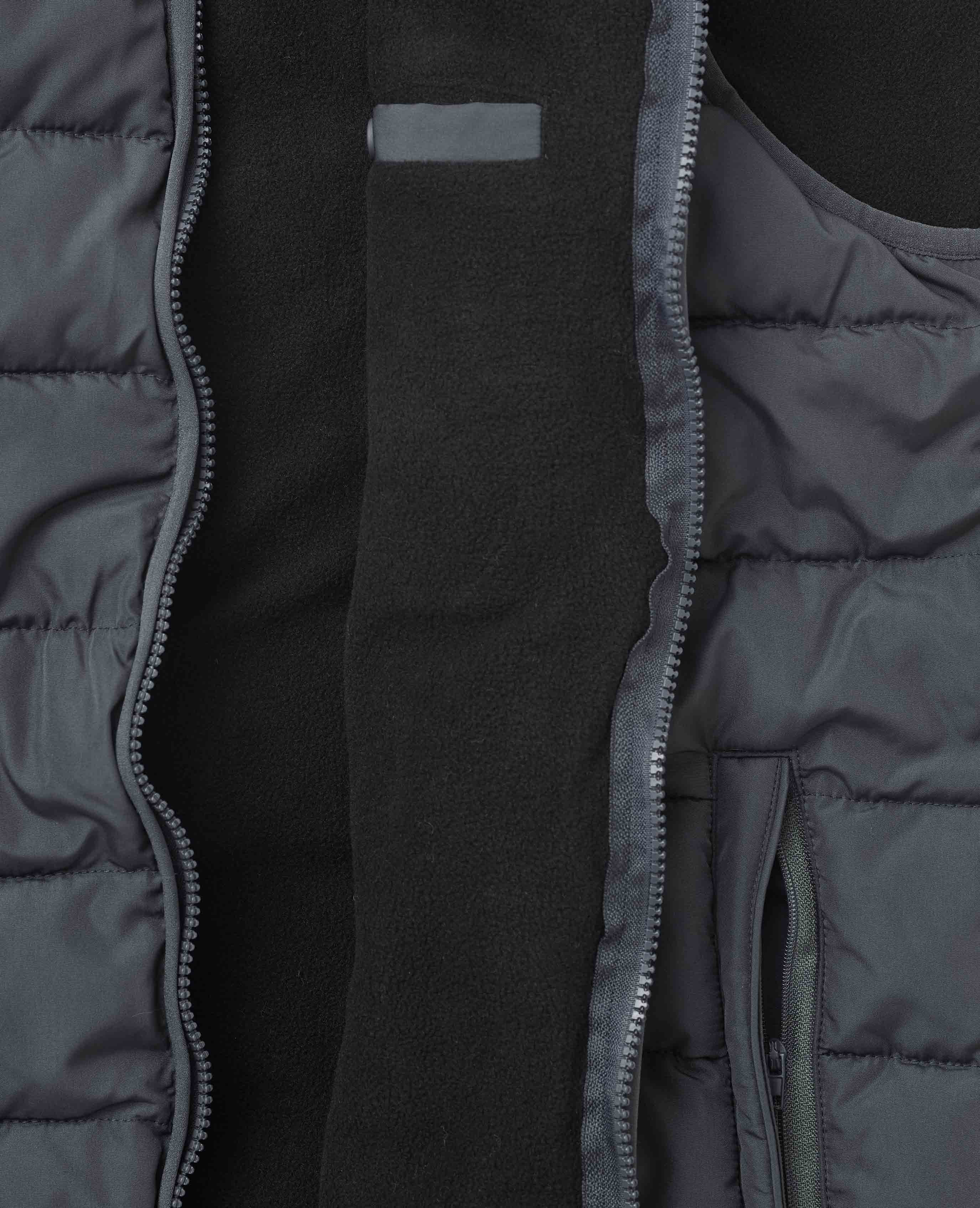 100% Recycled Dark Grey Quilted Gilet - Image 5