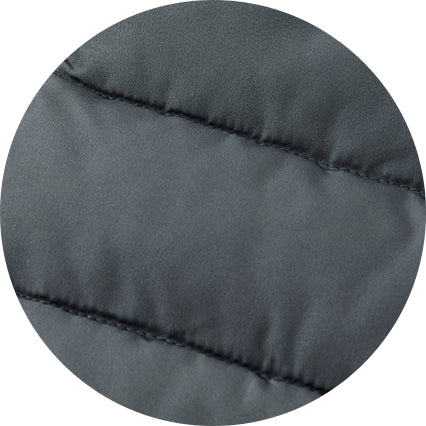 100% Recycled Dark Grey Quilted Gilet - Image 6