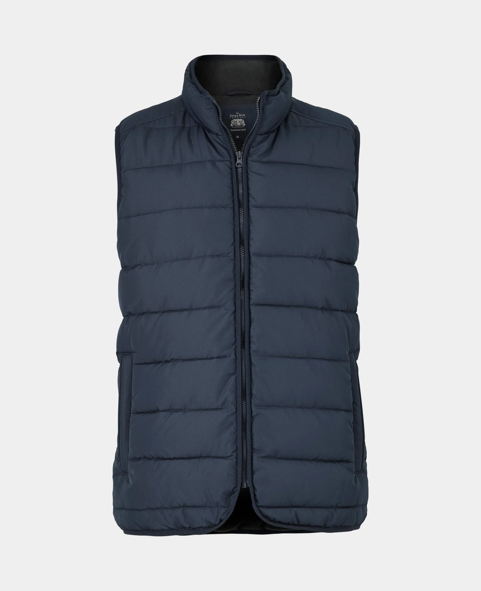 100% Recycled Navy Quilted Gilet - Image 4