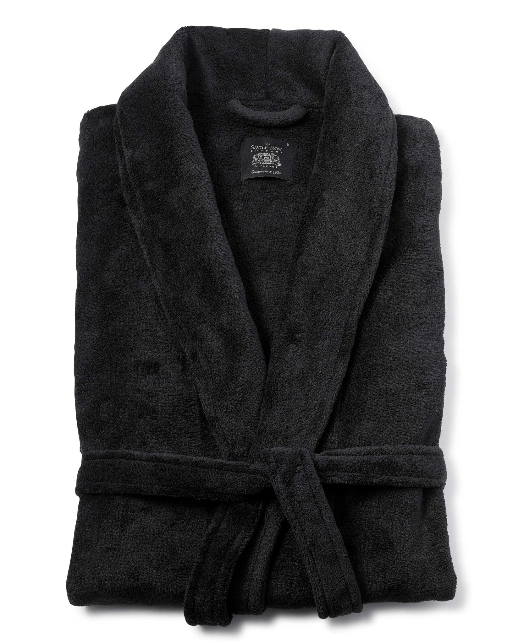 Black Fleece Dressing Gown - Image 3