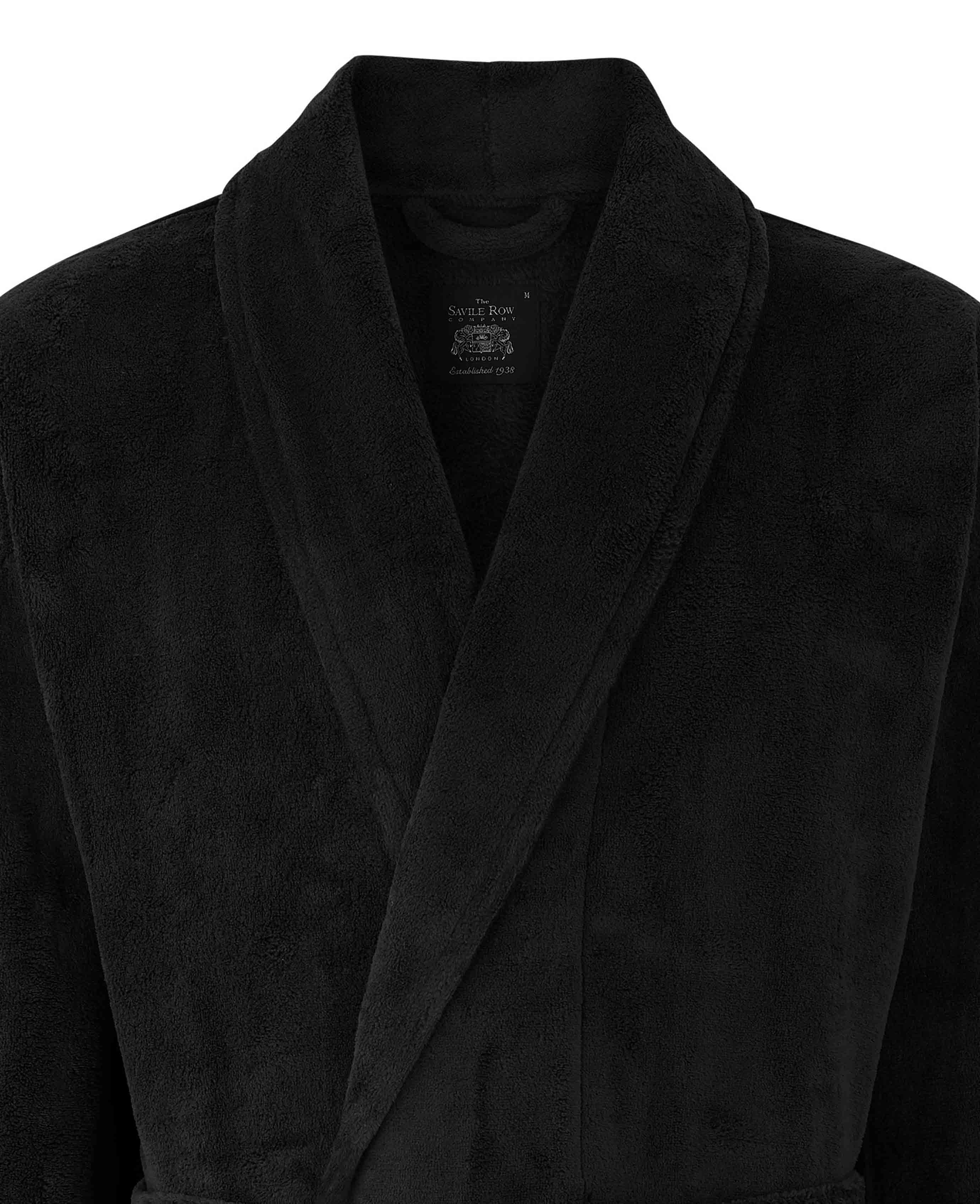 Black Fleece Dressing Gown - Image 4