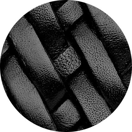 Black Plaited Leather Belt - Image 3