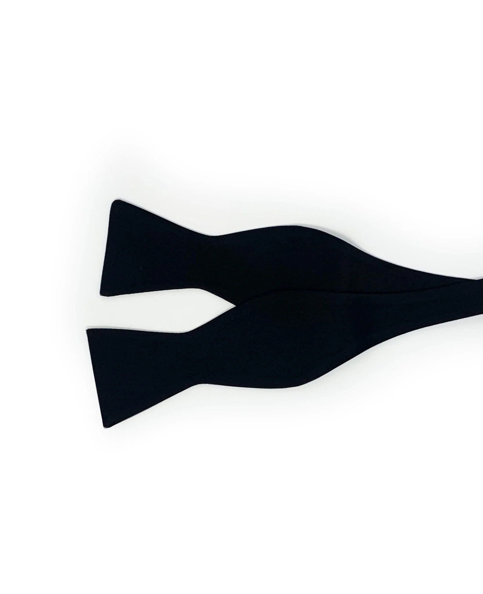 Black Self Bow Silk Tie - Image 5