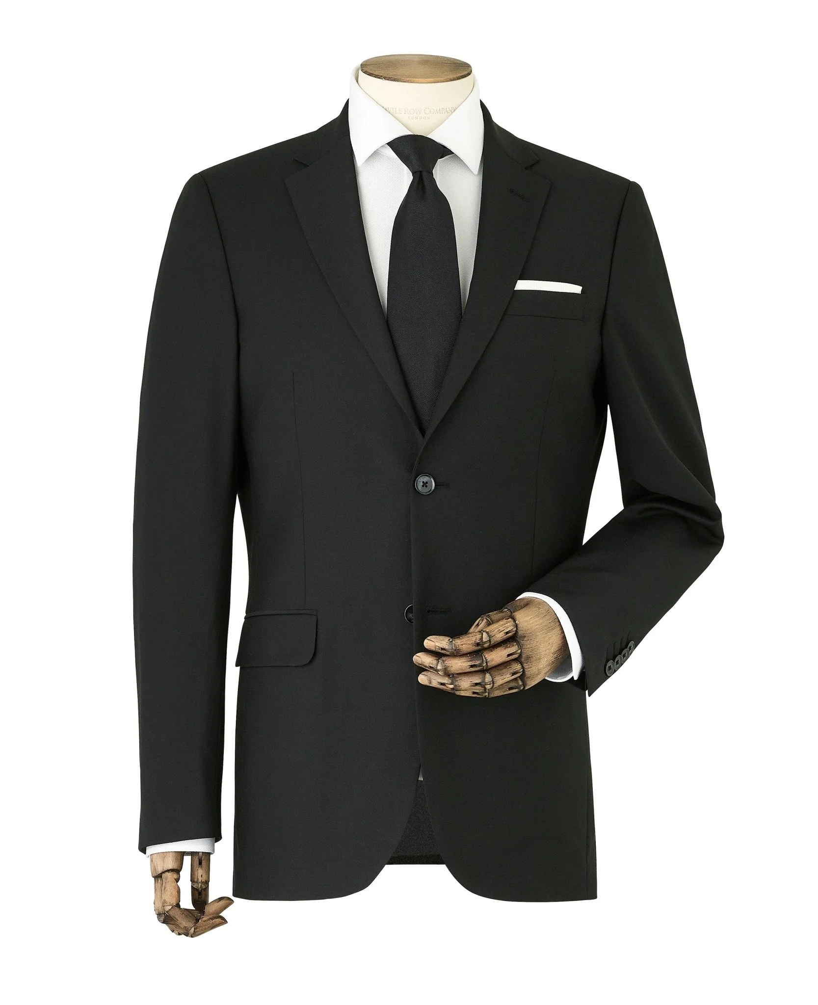 Black Wool-Blend Tailored Suit - Image 11