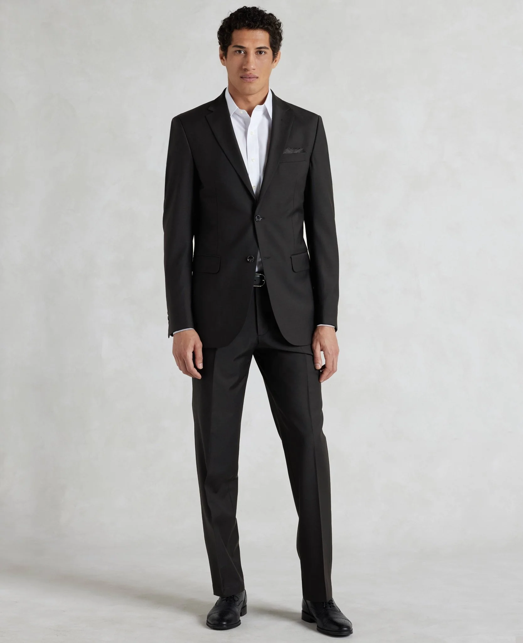Black Wool-Blend Tailored Suit - Image 5