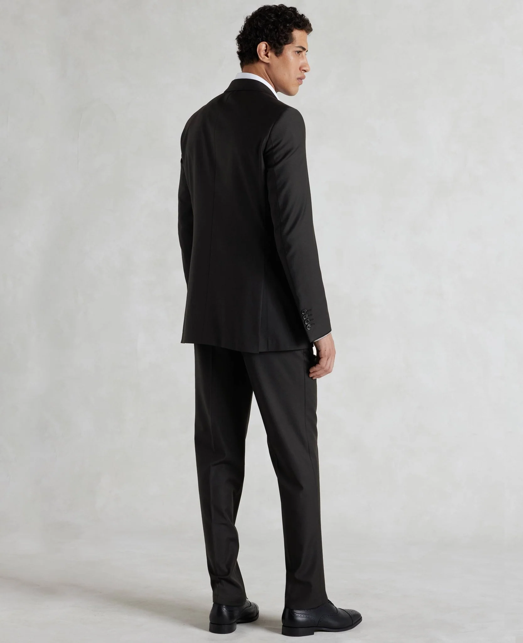 Black Wool-Blend Tailored Suit - Image 8