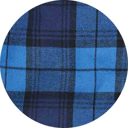 Blue Brushed Cotton Twill Window Check Lounge Pants - Image 8