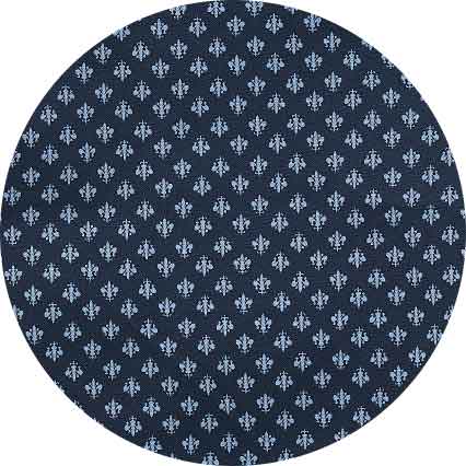 Blue Cotton Fleur De Lys Printed Lounge Shorts - Image 6