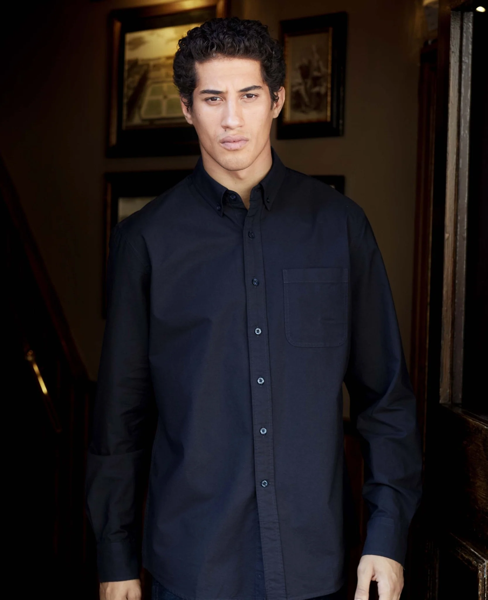 Dark Navy Classic Fit Oxford Shirt - Image 6