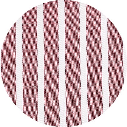 Dark Red White Stripe Classic Fit Shirt With White Collar & Cuffs - Double Cuff - Image 9