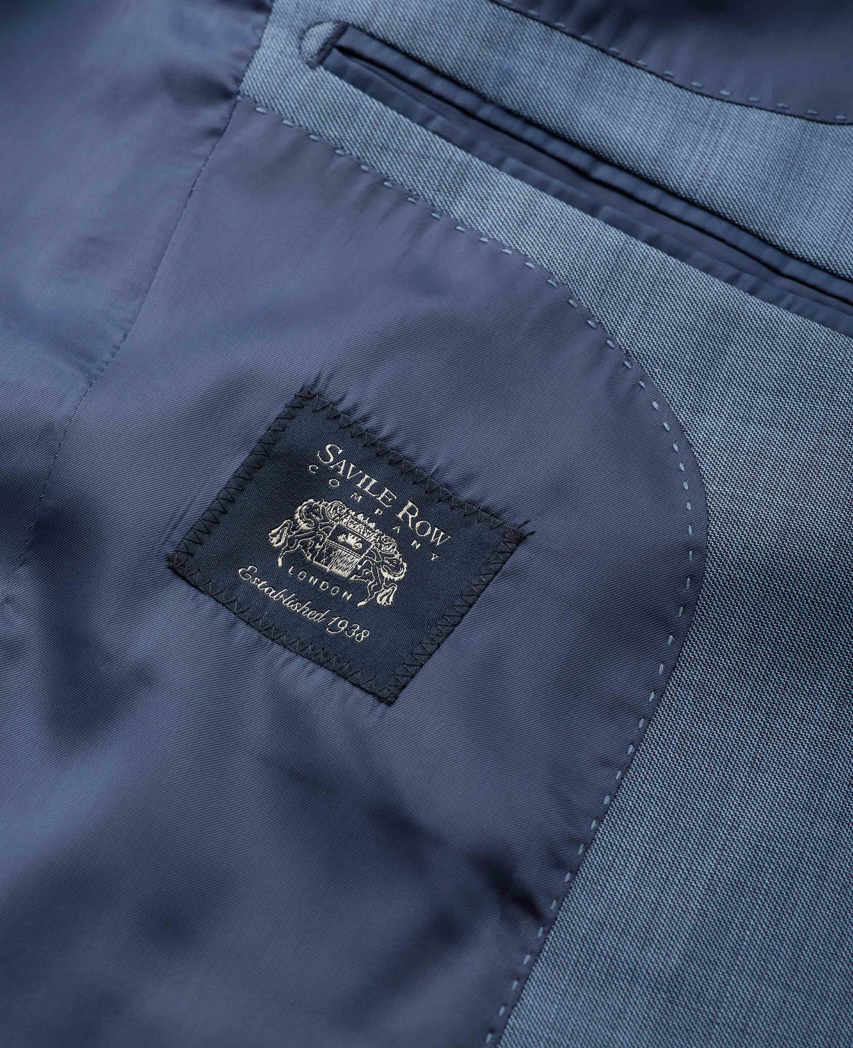 Denim Navy Wool Blend Tailored Suit Jacket - Image 4