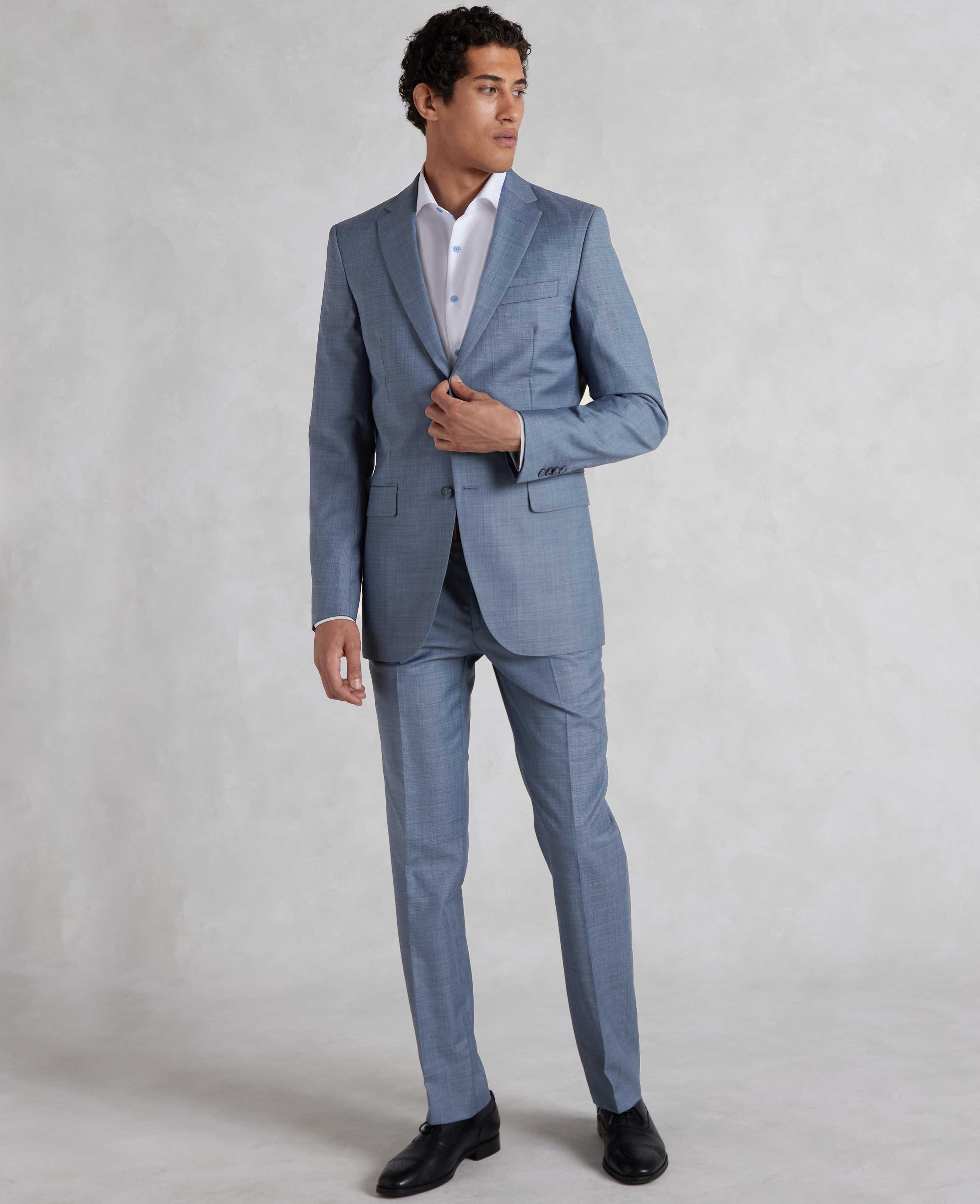 Denim Navy Wool Blend Tailored Suit - Image 4