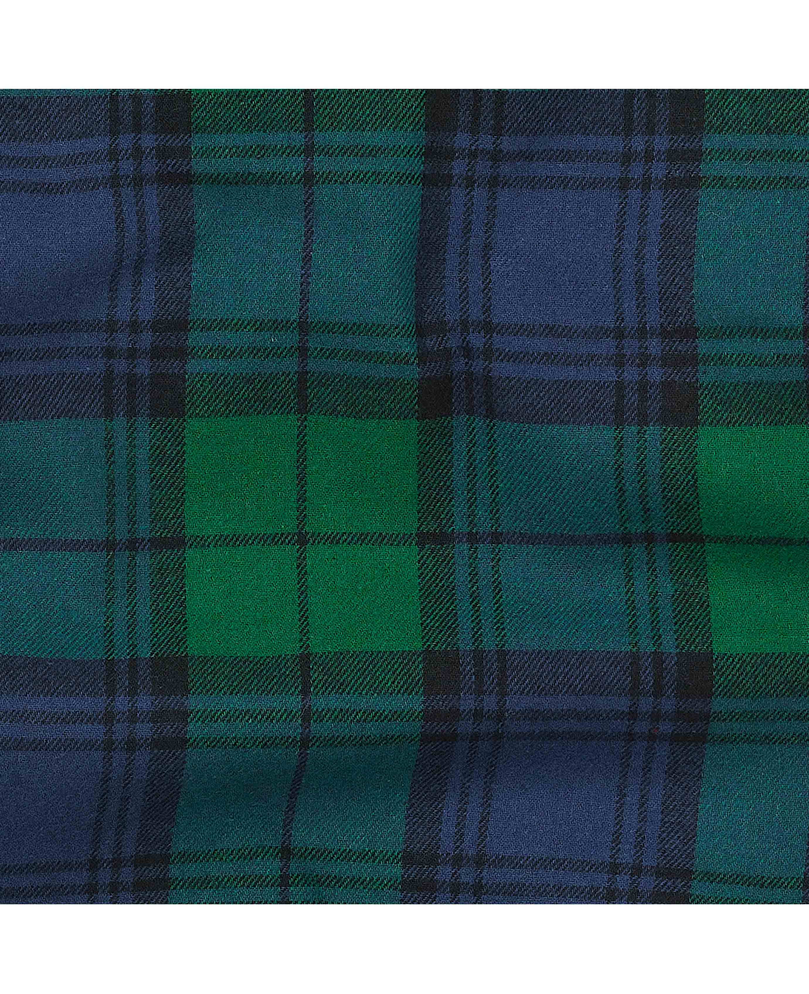 Green Blue Brushed Cotton Twill Window Check Lounge Pants - Image 6