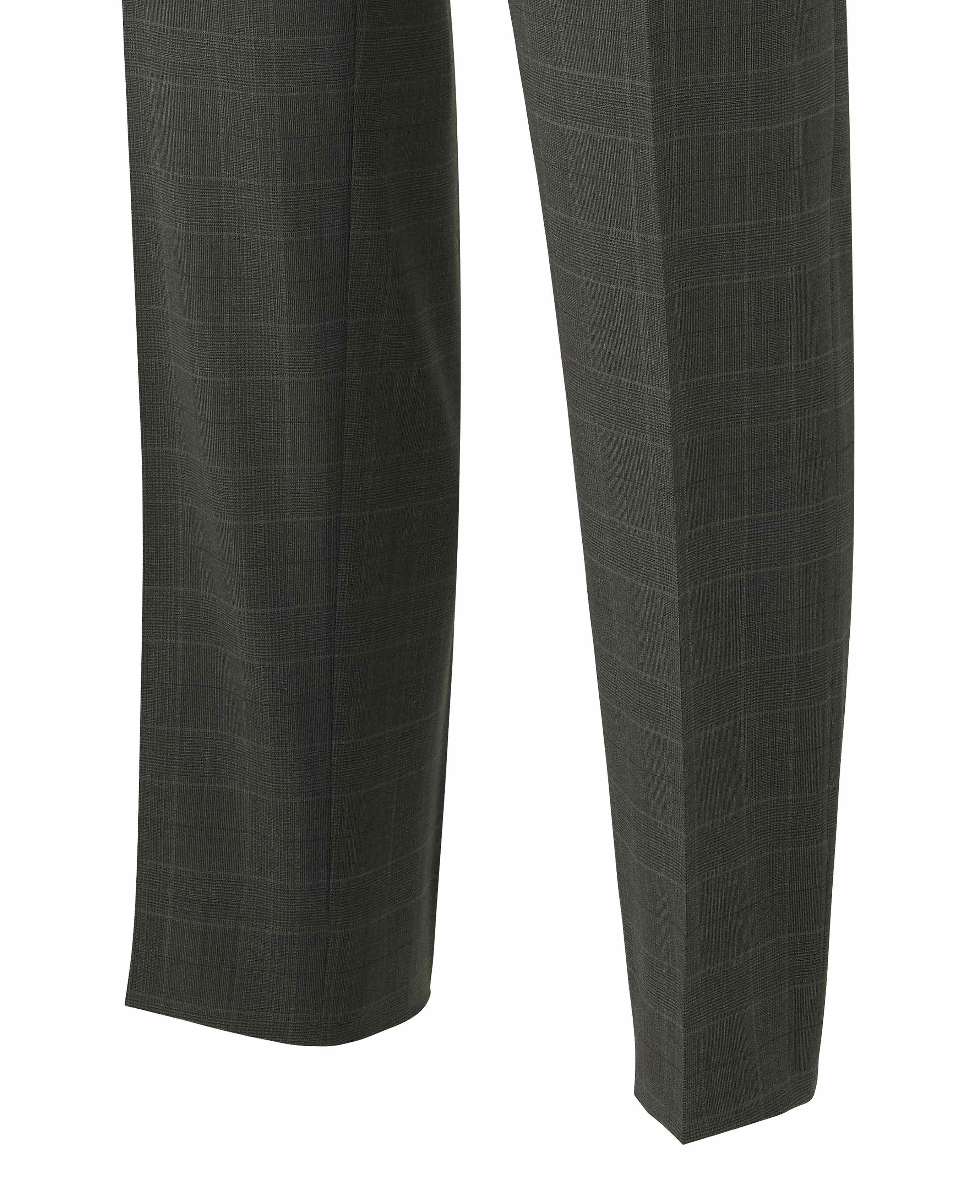 Grey Prince of Wales Check Wool Blend Suit Trousers - Image 4