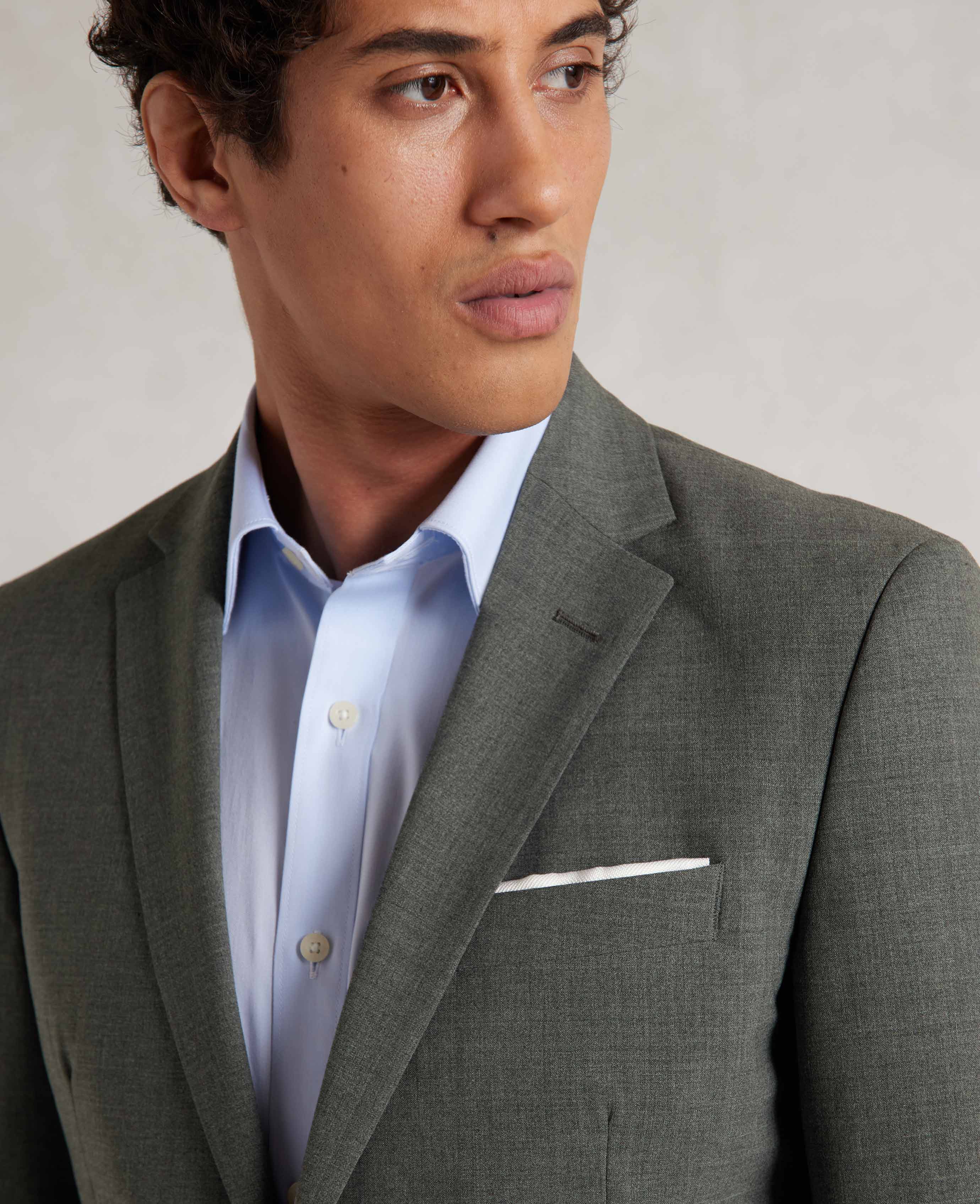 Grey Wool-Blend Tailored Suit - Image 4