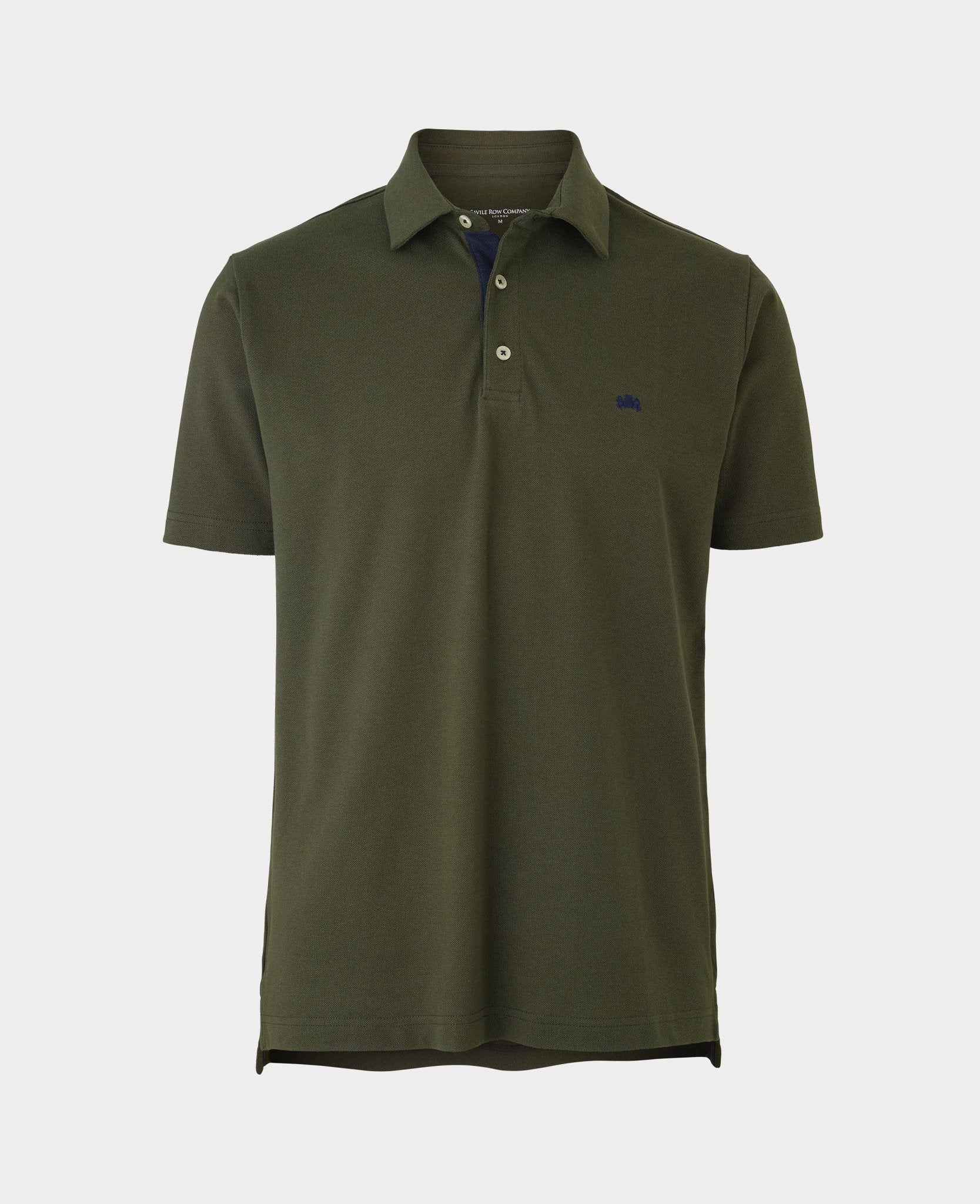 Khaki Cotton Classic Fit Short Sleeve Polo Shirt - Image 4