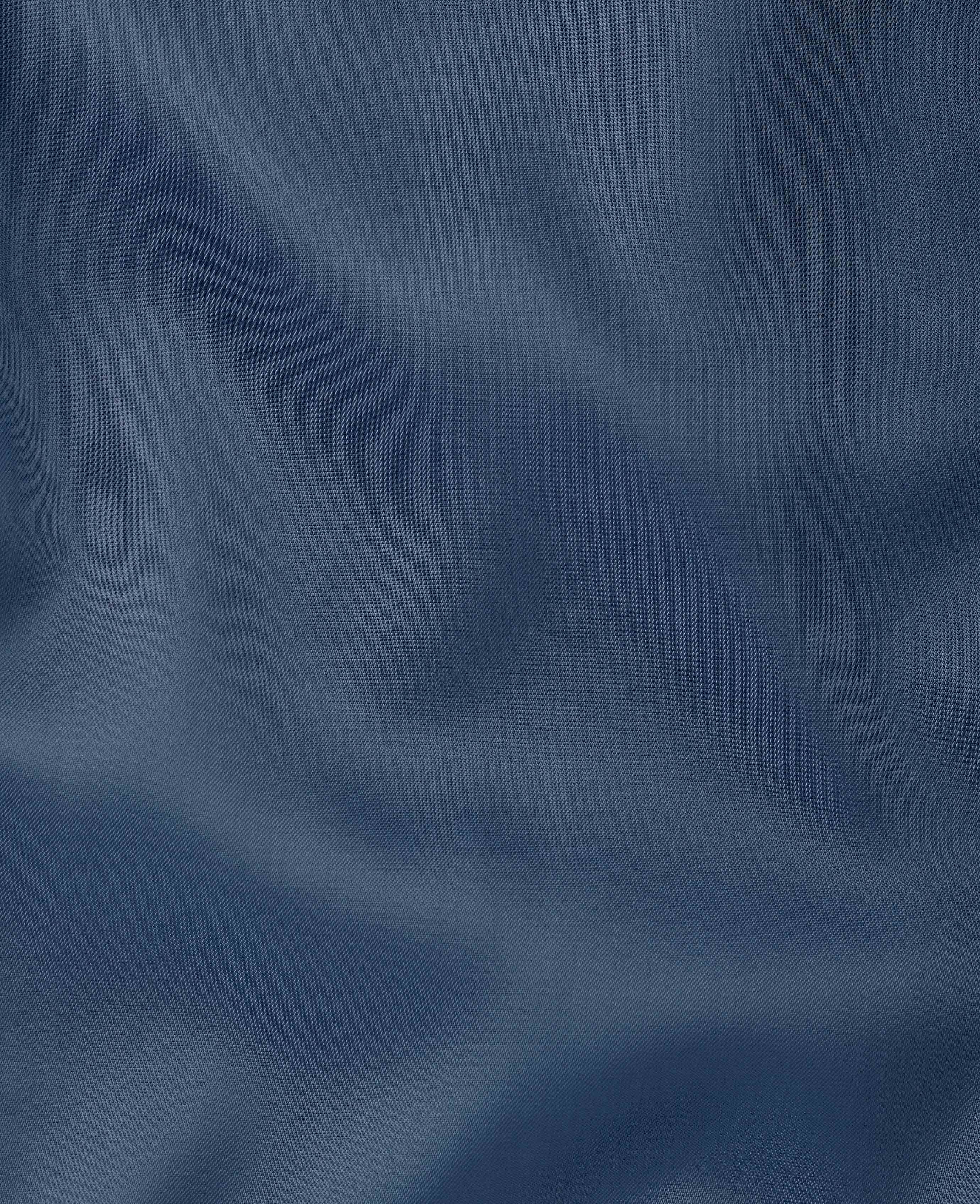 Light Blue Wool-Blend Tailored Suit Jacket - Image 5