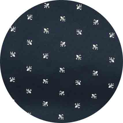 Navy Cotton Fleur De Lys Print Lounge Pants - Image 8