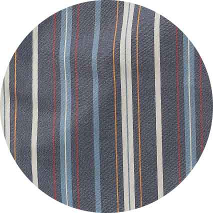 Navy Multi Variegated Stripe Cotton Lounge Shorts - Image 4