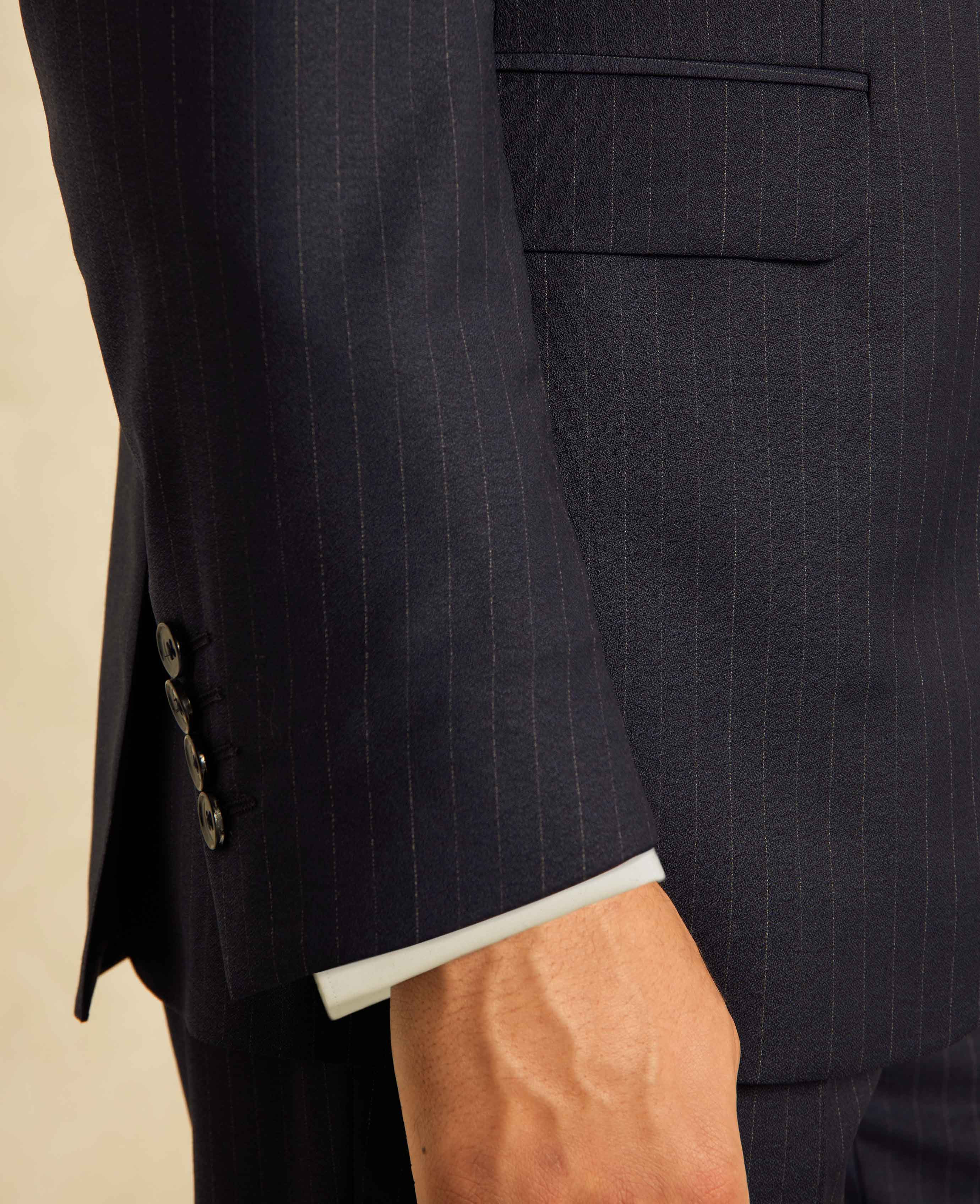 Navy Stripe Tailored Suit - Image 10