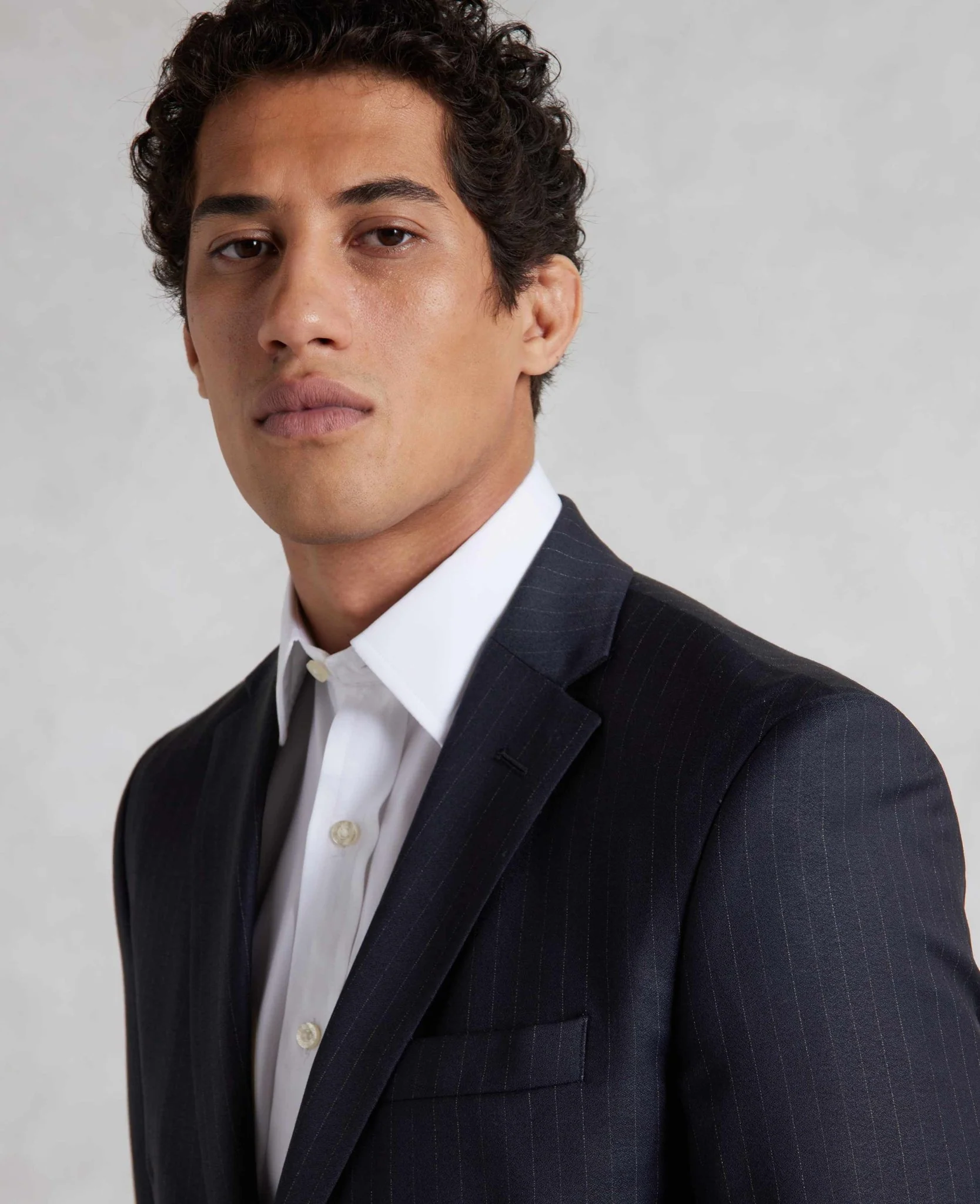 Navy Stripe Tailored Suit - Image 8