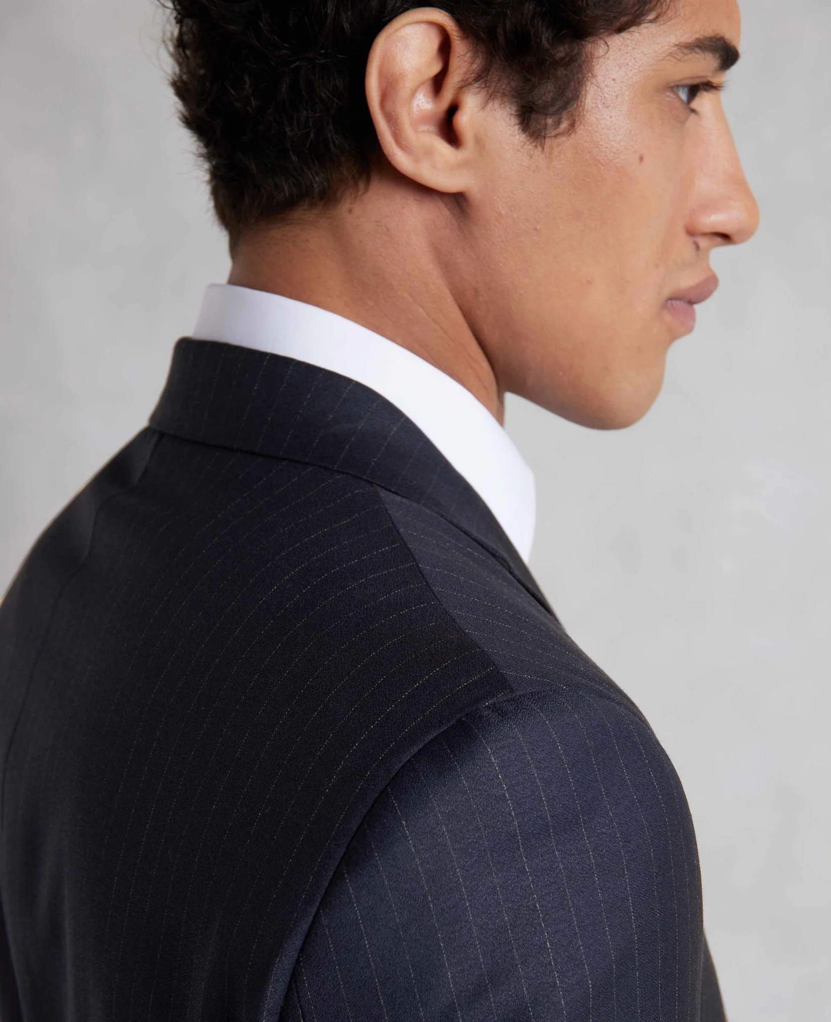 Navy Stripe Tailored Suit - Image 9
