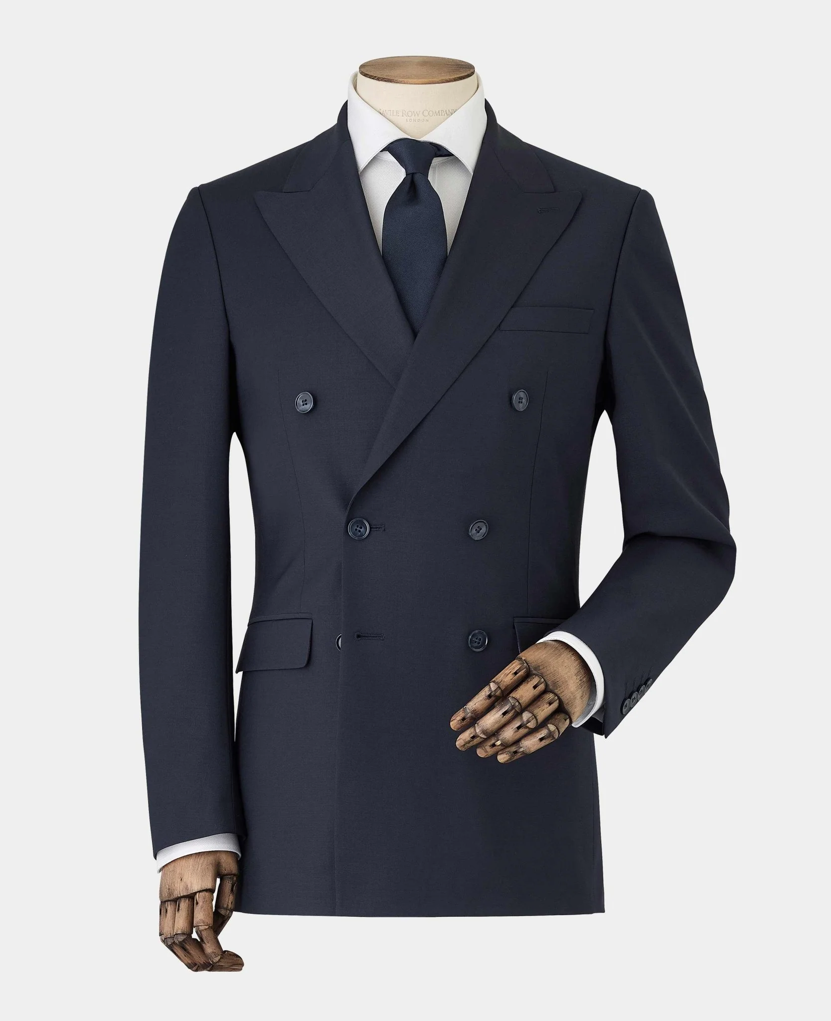 Navy Wool-Blend Double-Breasted Suit - Image 6