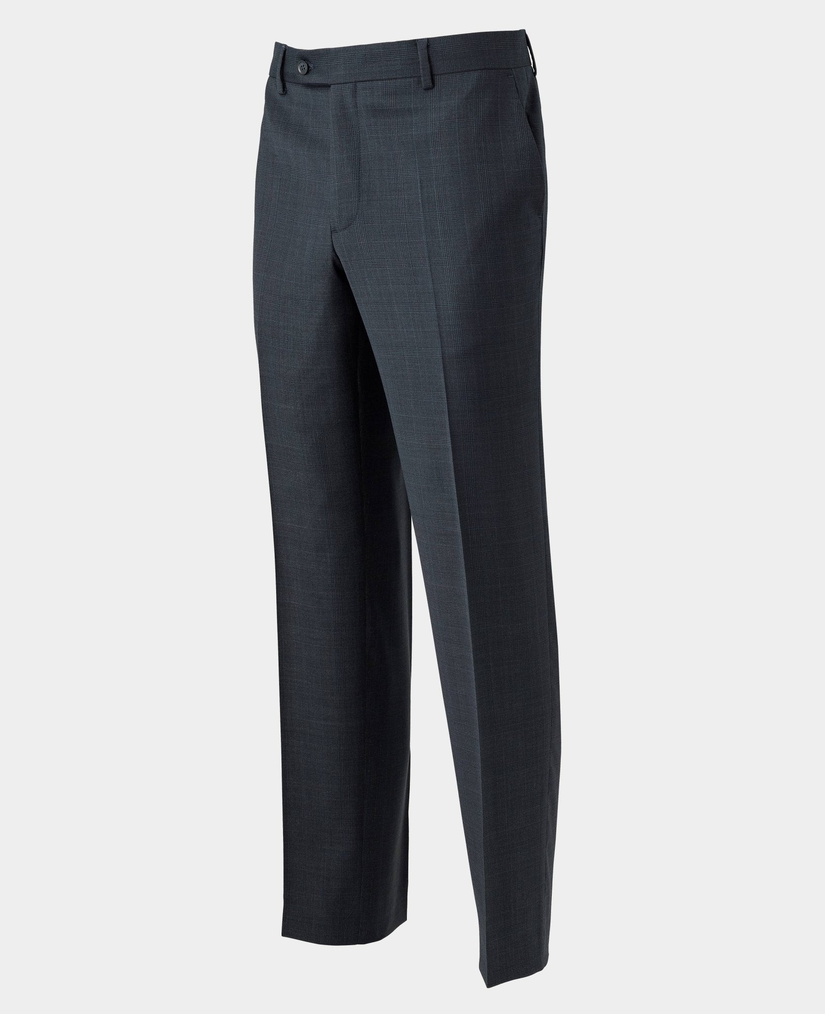 Navy Wool-Blend Prince of Wales Check Suit - Image 7