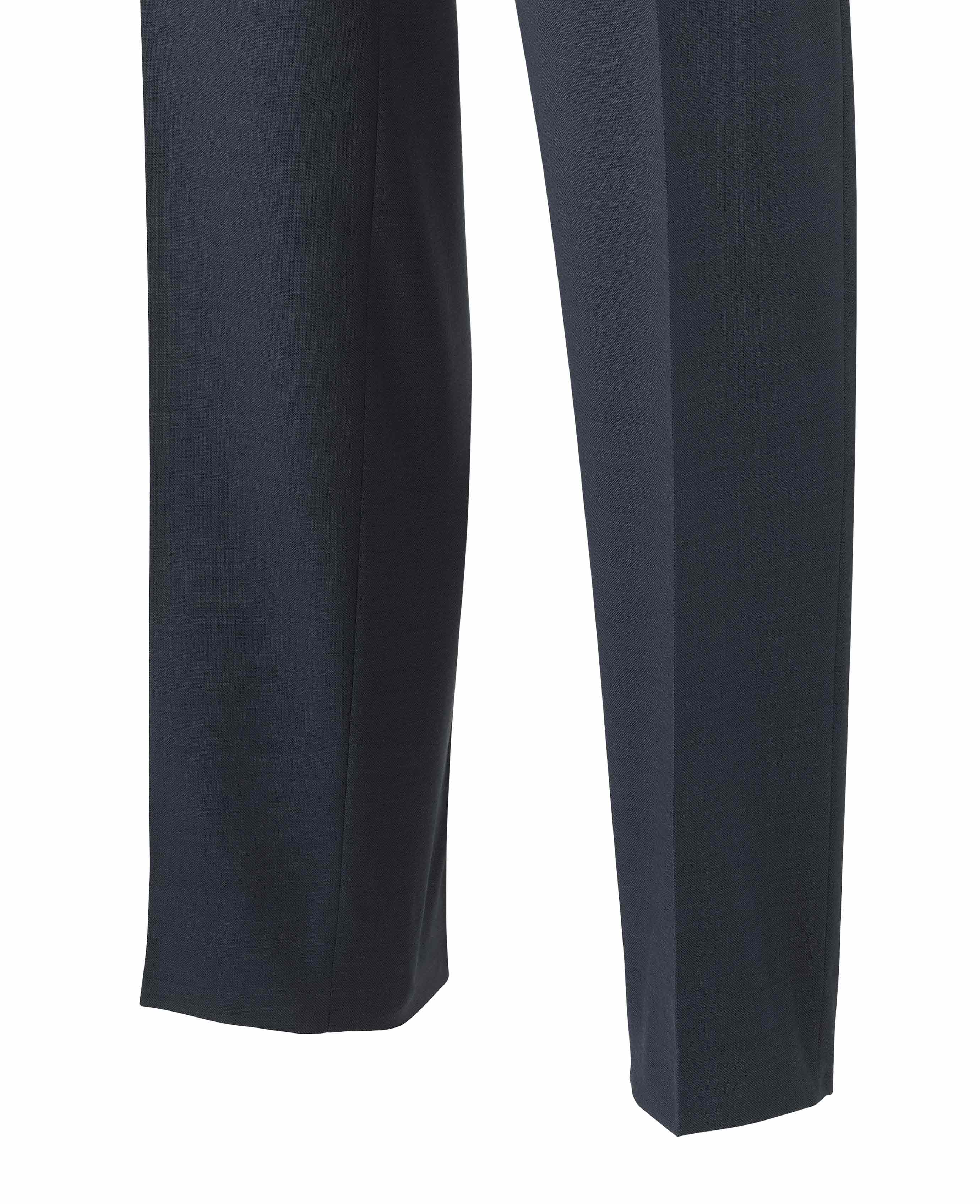 Dark Navy Wool Blend Suit Trousers - Image 4