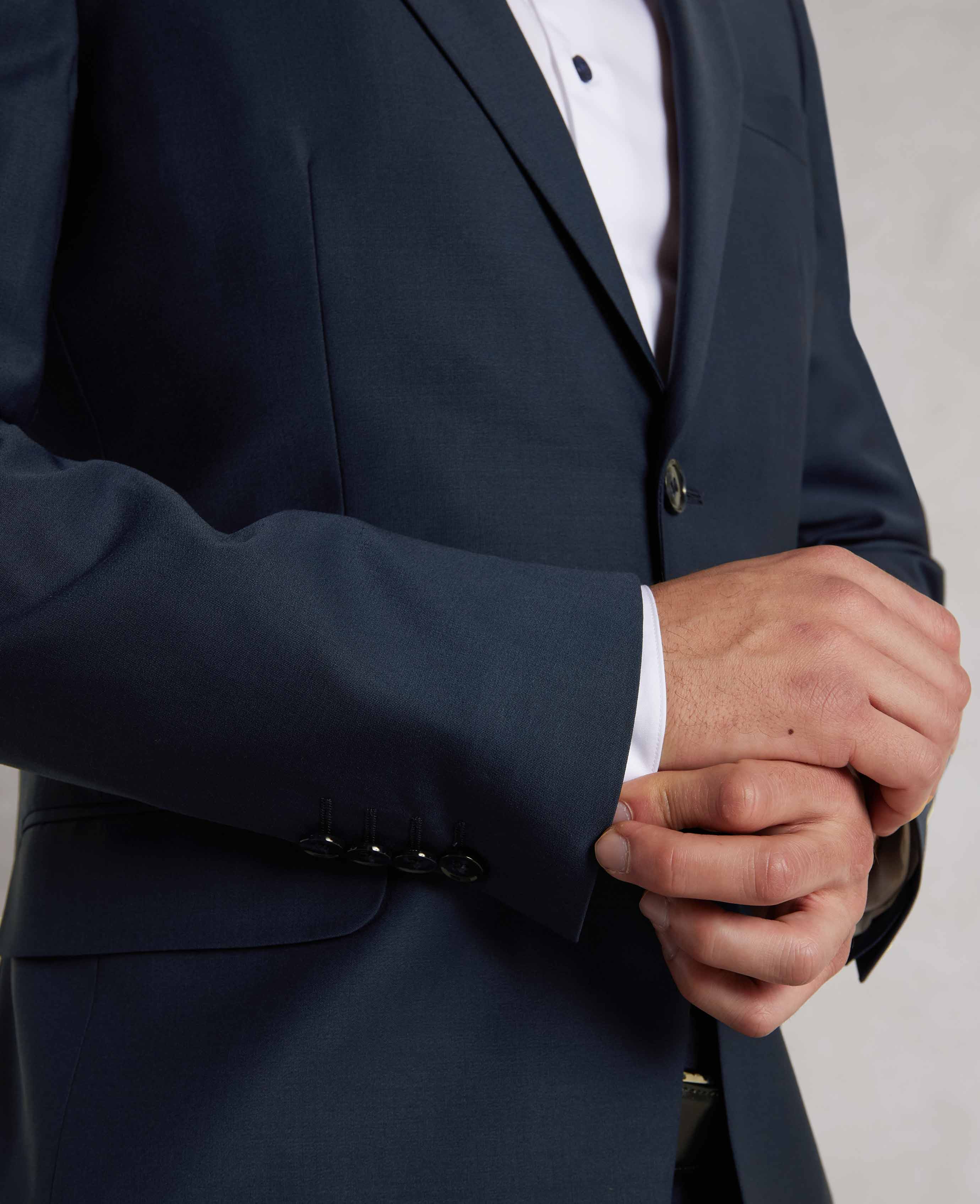 Navy Wool-Blend Tailored Suit - Image 11