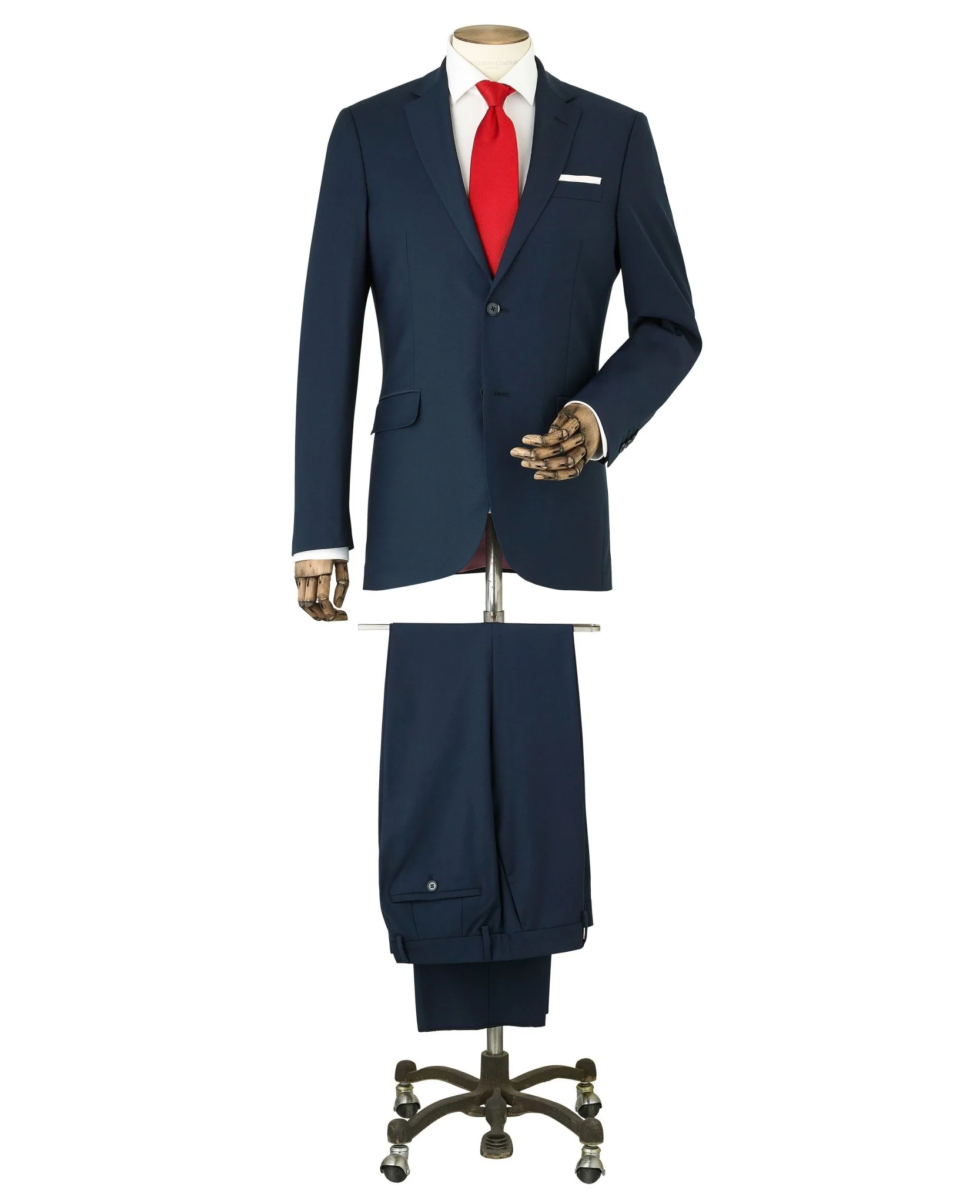 Navy Wool-Blend Tailored Suit - Image 3