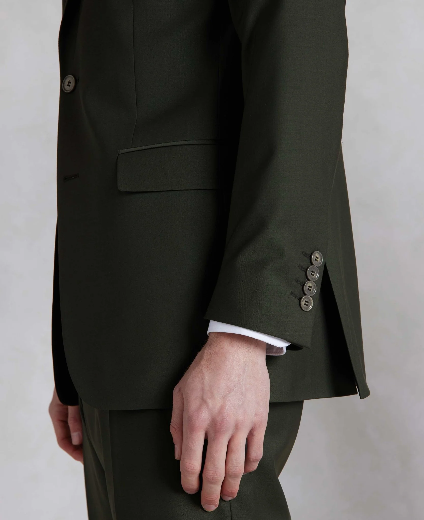 Olive Green Wool-Blend Suit - Image 11
