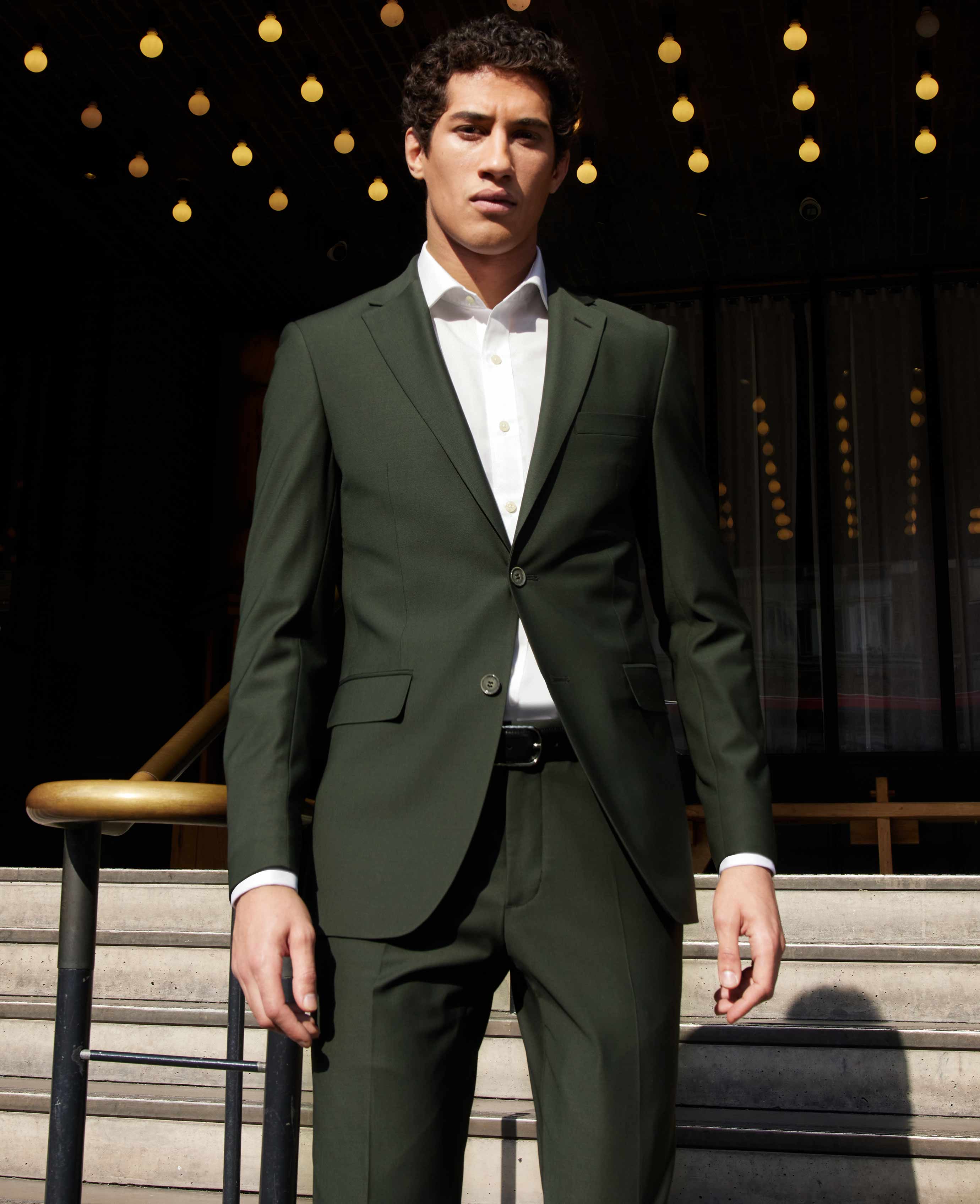 Olive Green Wool-Blend Suit - Image 5