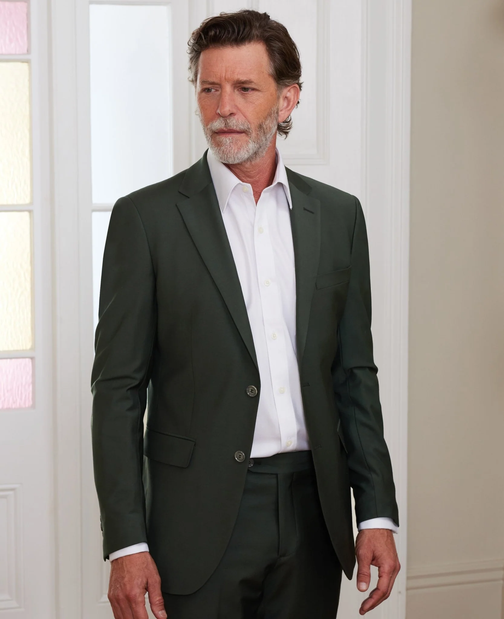 Olive Green Wool-Blend Suit - Image 6