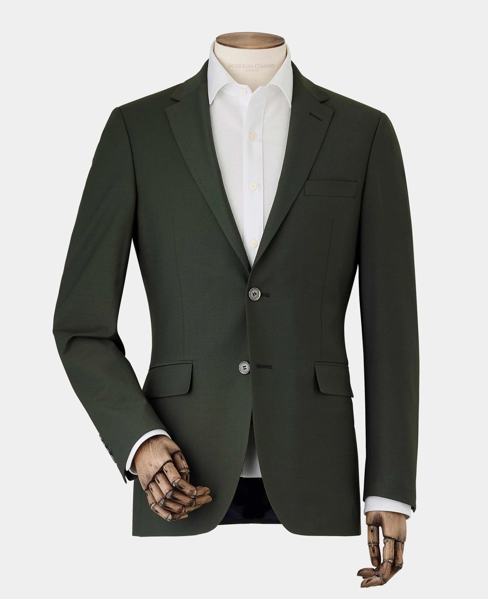 Olive Green Wool-Blend Suit - Image 7