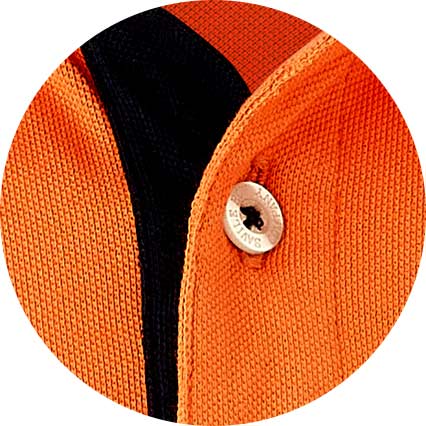 Orange Cotton Pique Short Sleeve Polo Shirt - Image 5