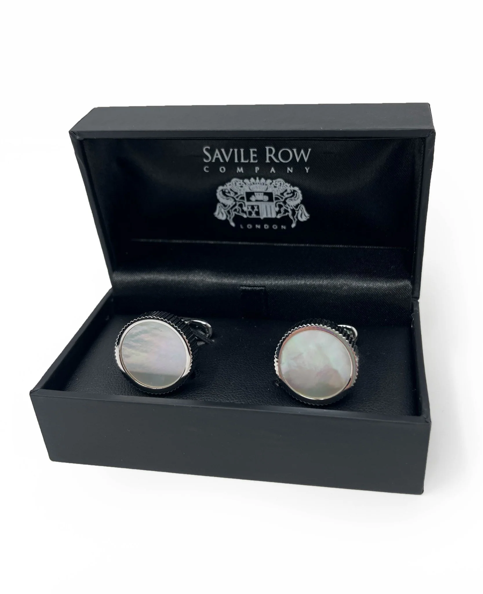 Pearl Rhodium-Plated Cufflinks - Image 4