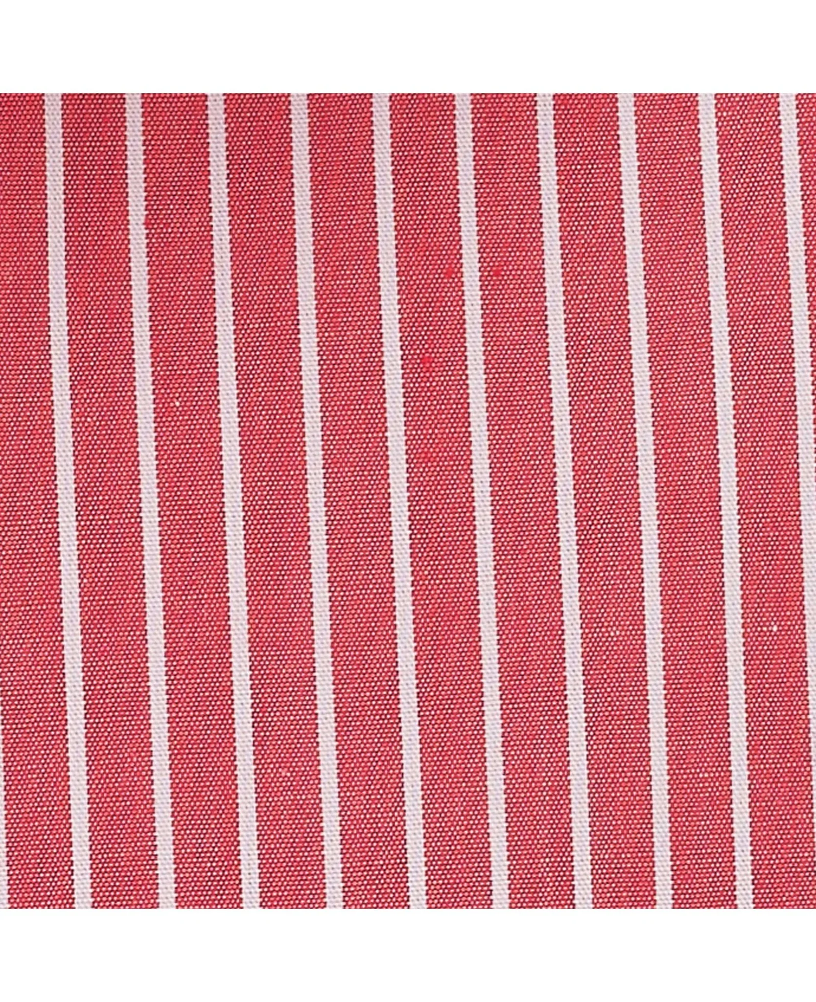 Red White Poplin Stripe Classic Fit Formal Shirt - Double Cuff - Image 7