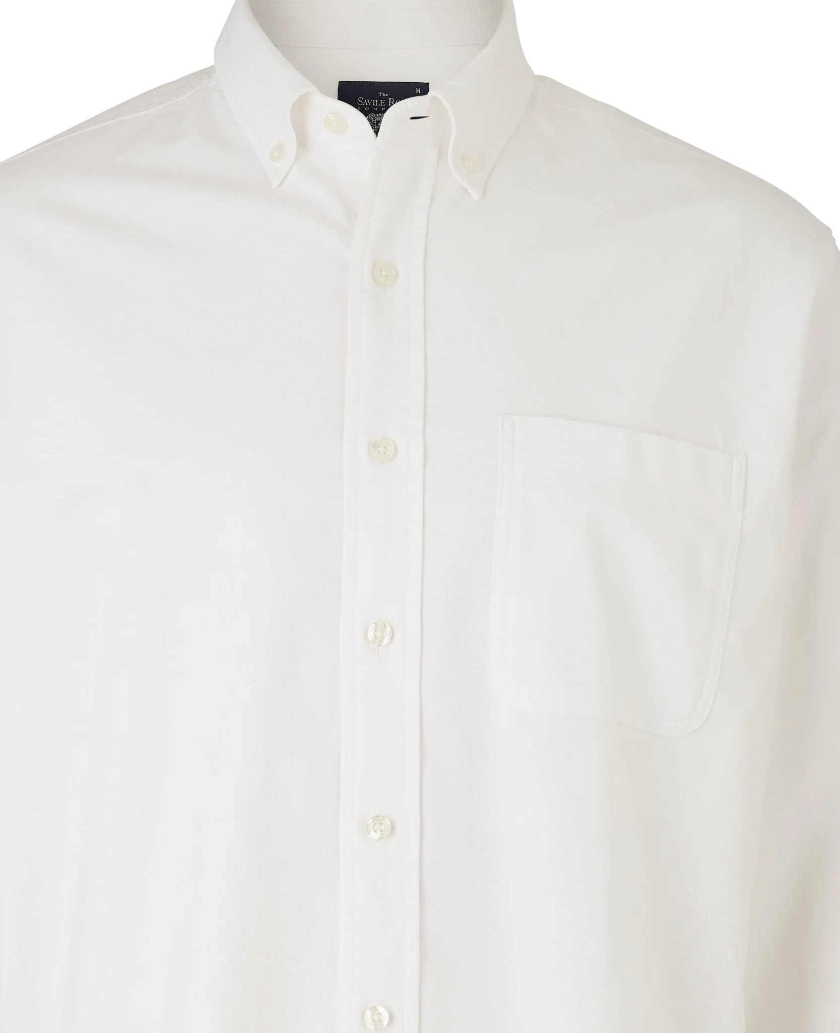 White Classic Fit Oxford Shirt - Image 4