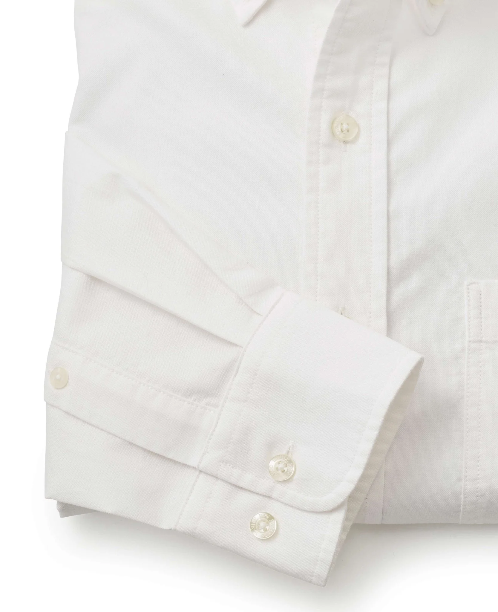 White Classic Fit Oxford Shirt - Image 5