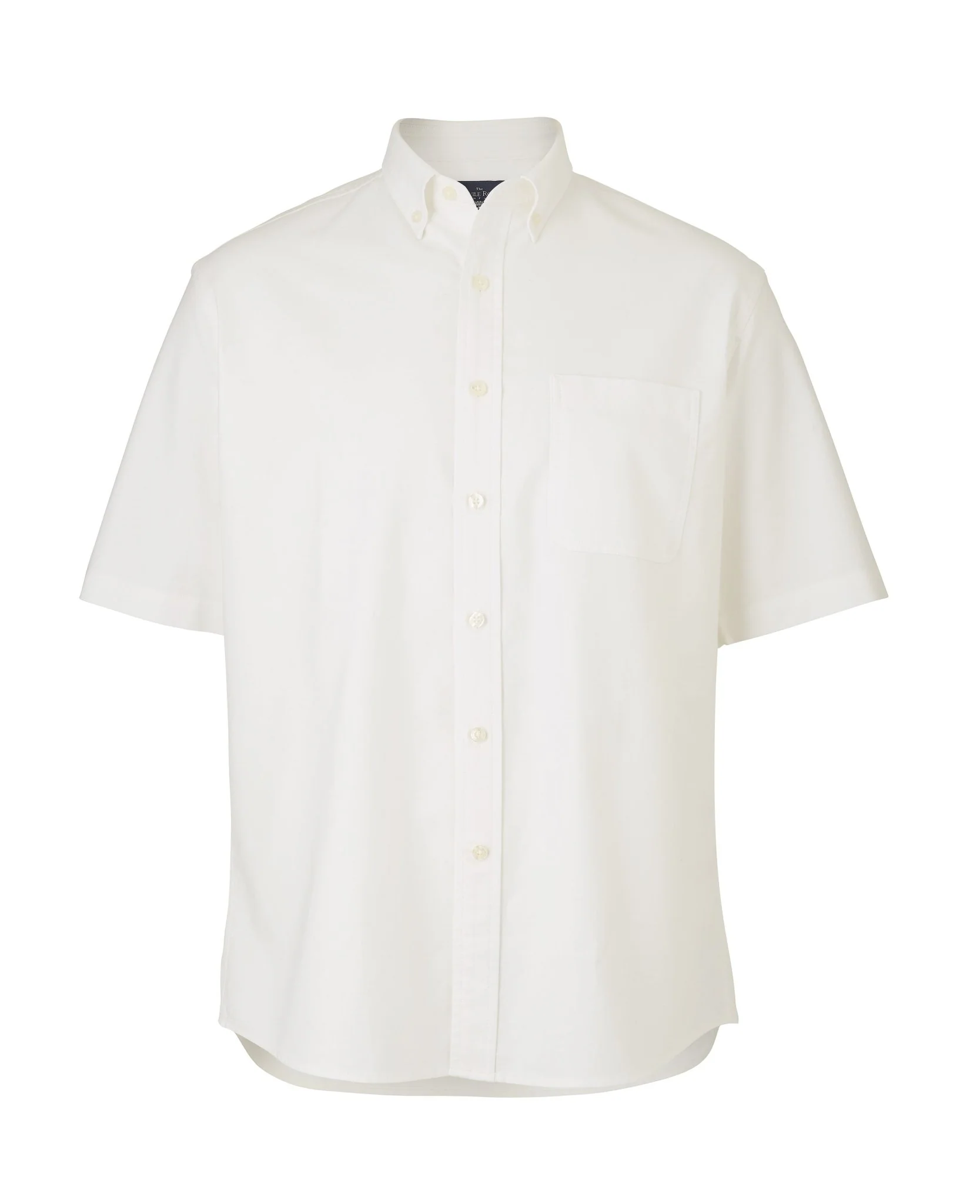 White Classic Fit Short Sleeve Oxford Shirt - Image 3