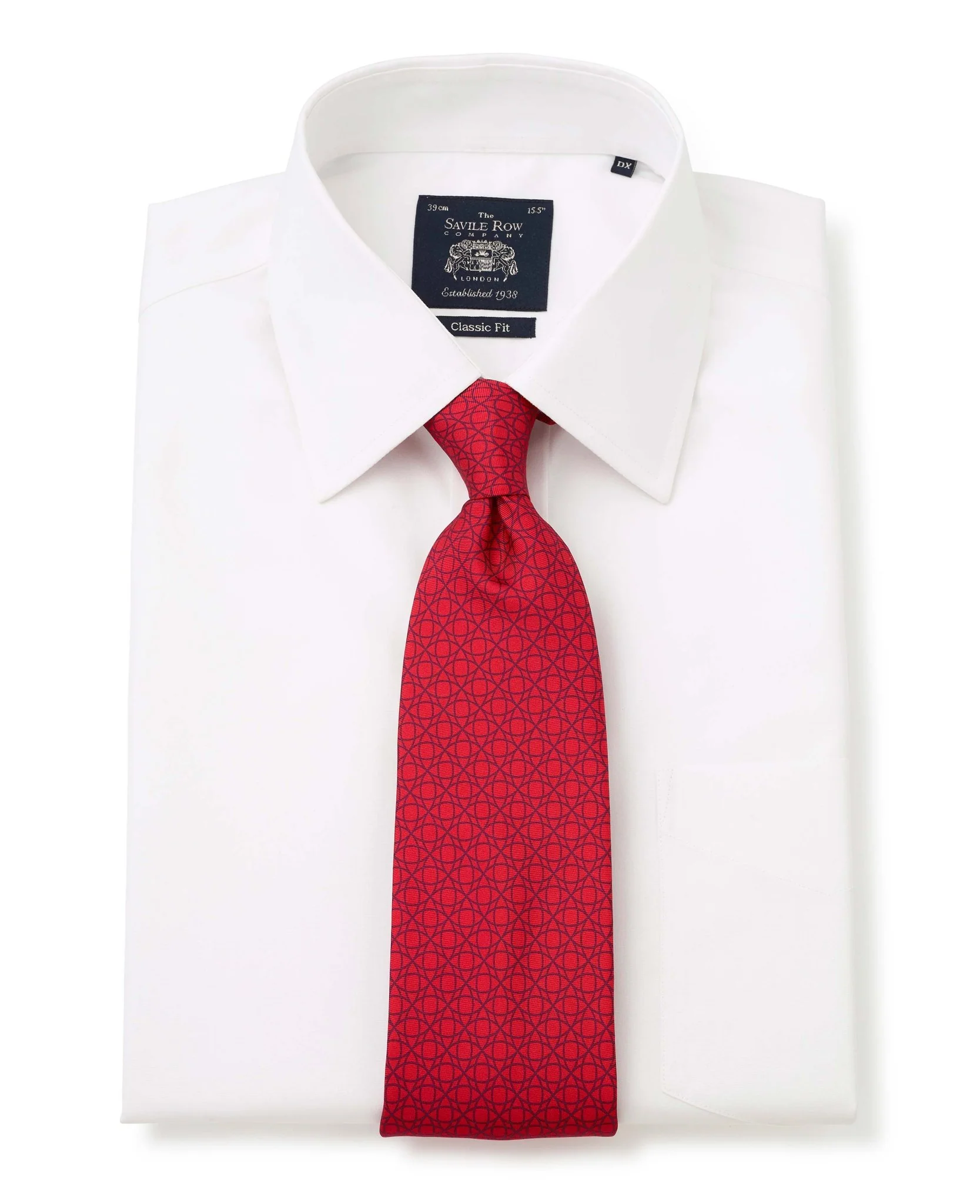 White Poplin Classic Fit Non-Iron Formal Shirt - Single or Double Cuff - Image 7
