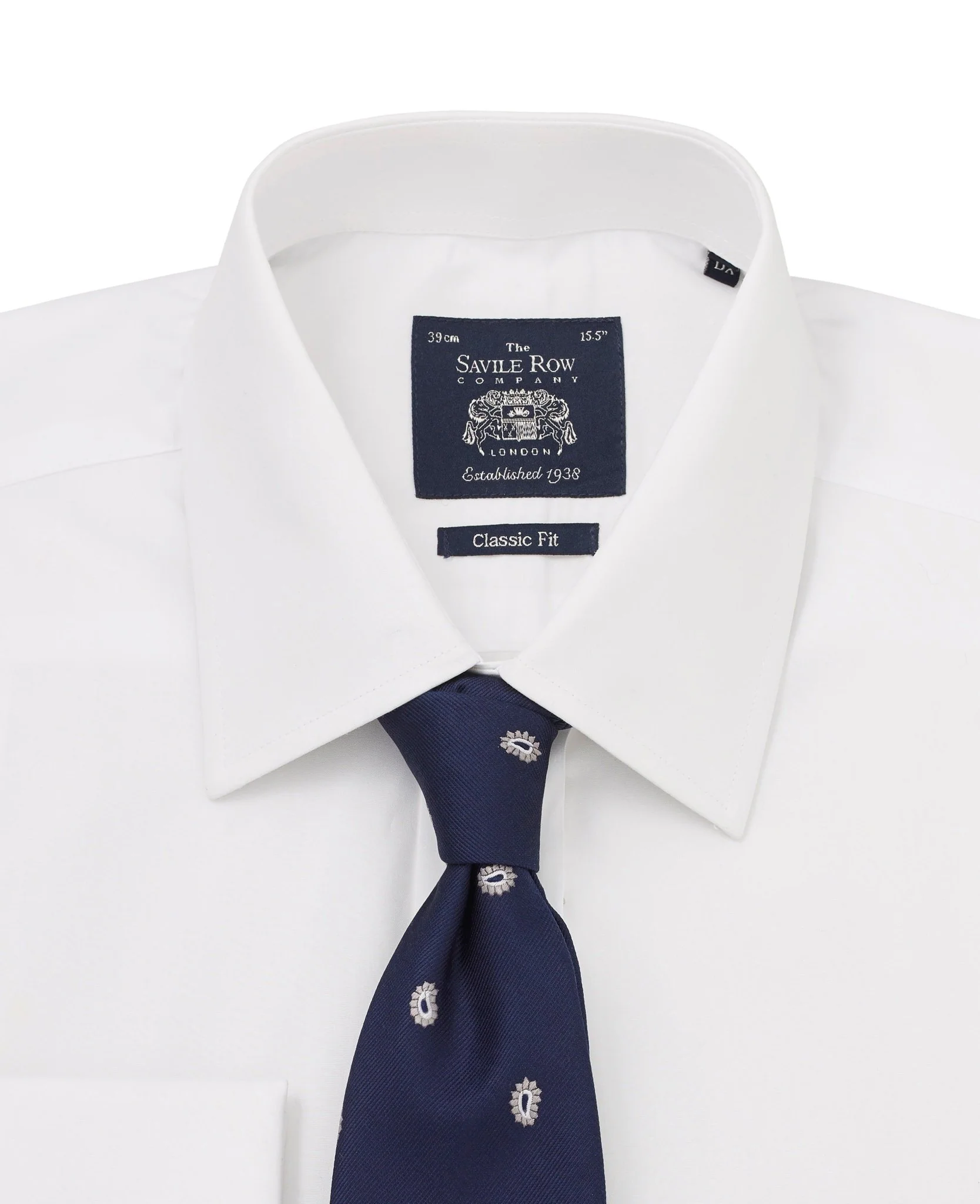 White Poplin Classic Fit Formal Shirt - Single or Double Cuff - Image 10