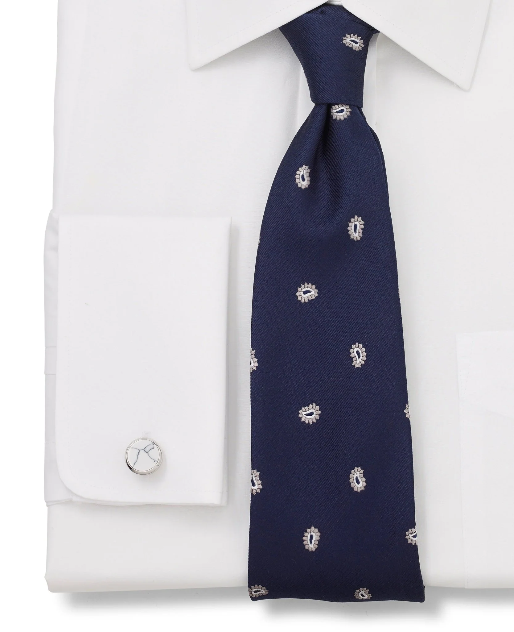 White Poplin Classic Fit Formal Shirt - Single or Double Cuff - Image 11