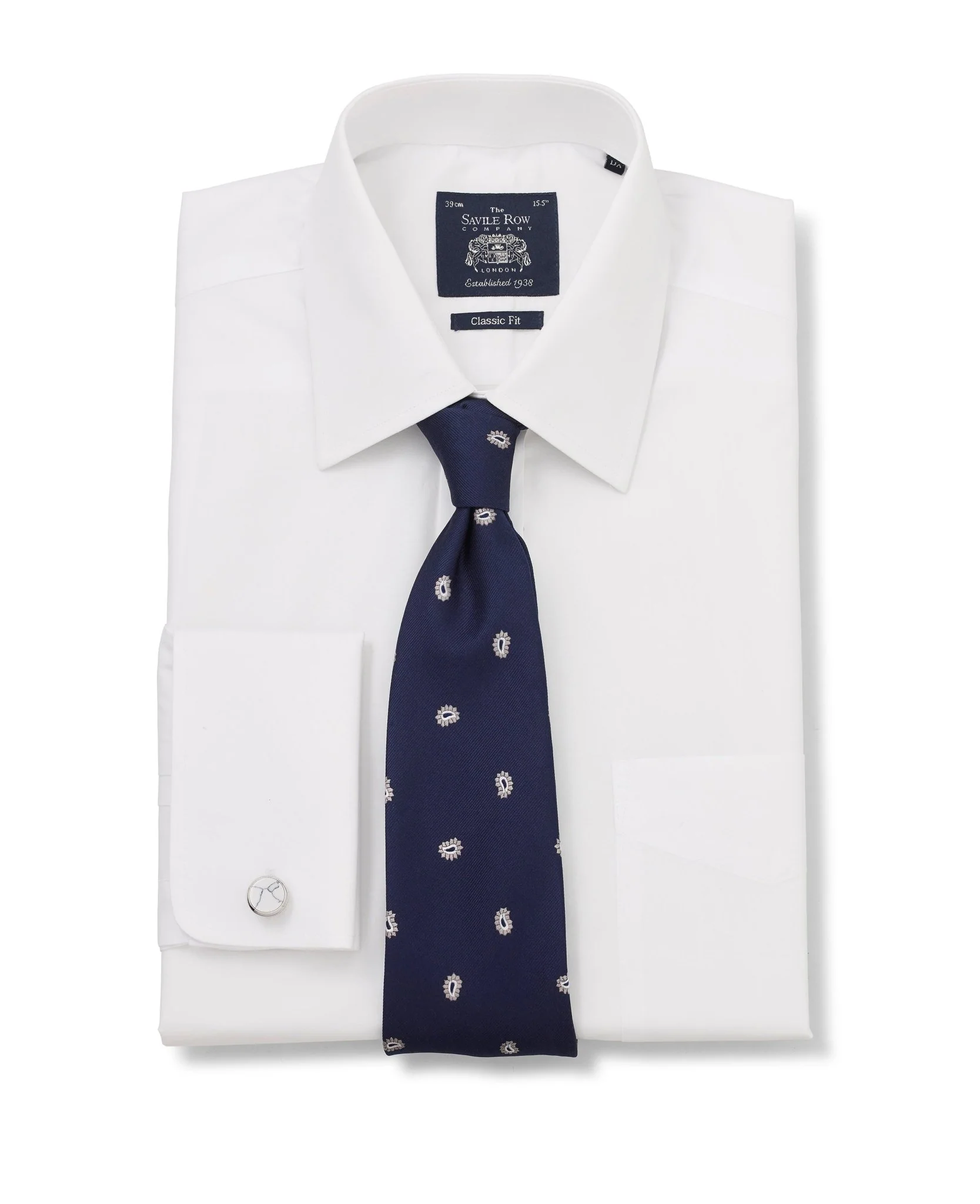 White Poplin Classic Fit Formal Shirt - Single or Double Cuff - Image 4