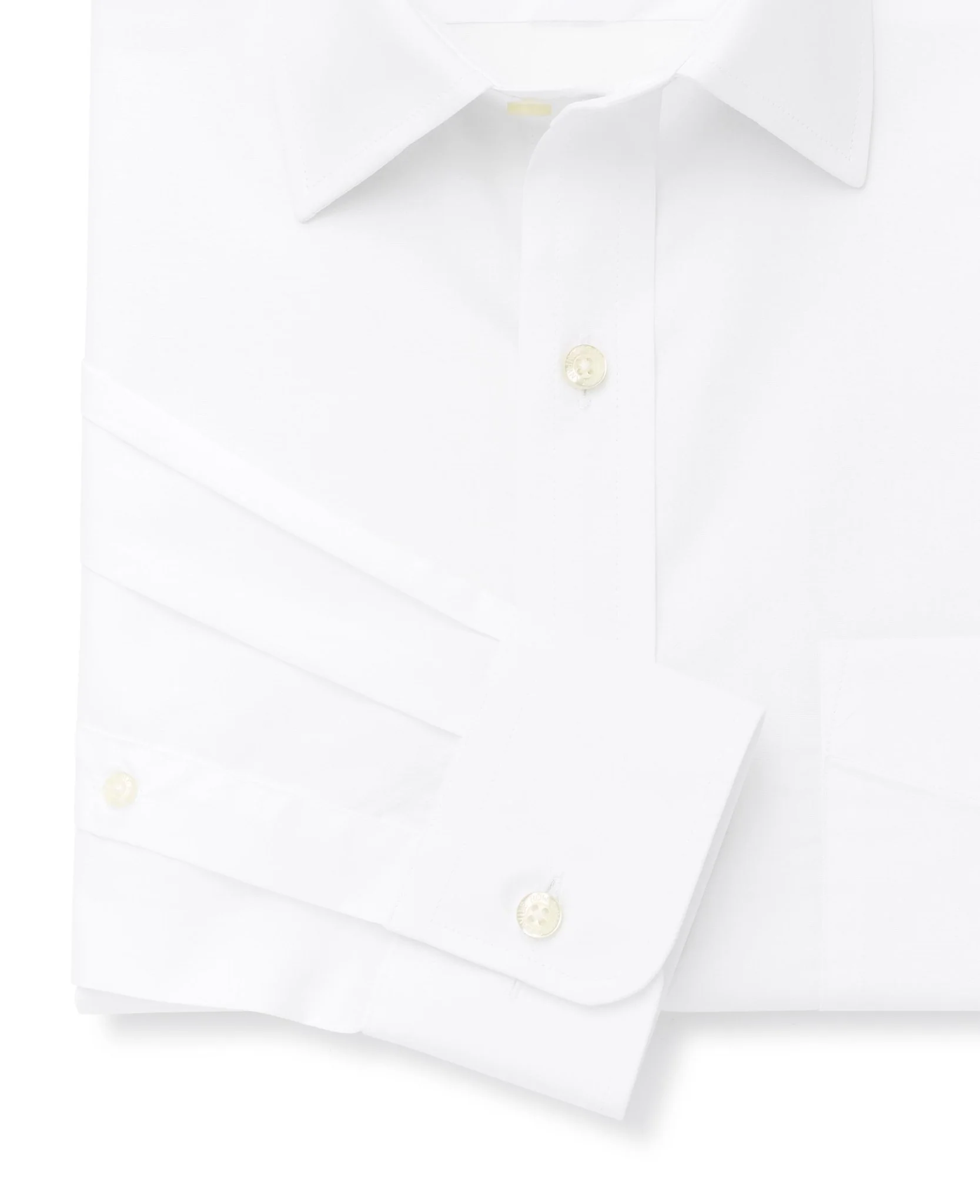 White Poplin Classic Fit Formal Shirt - Single or Double Cuff - Image 9