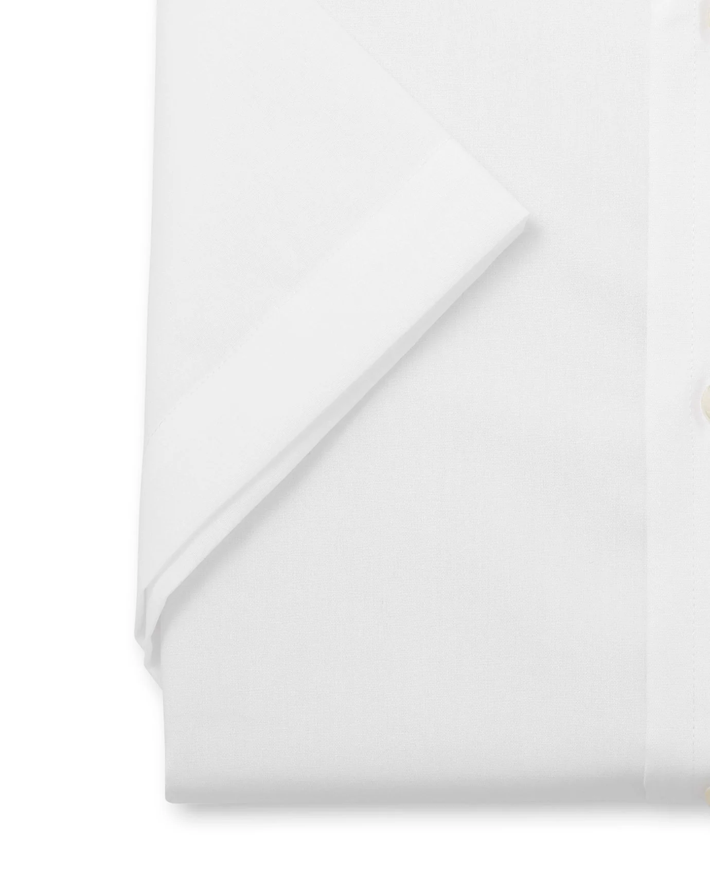 White Poplin Classic Fit Short Sleeve Formal Shirt - Image 5