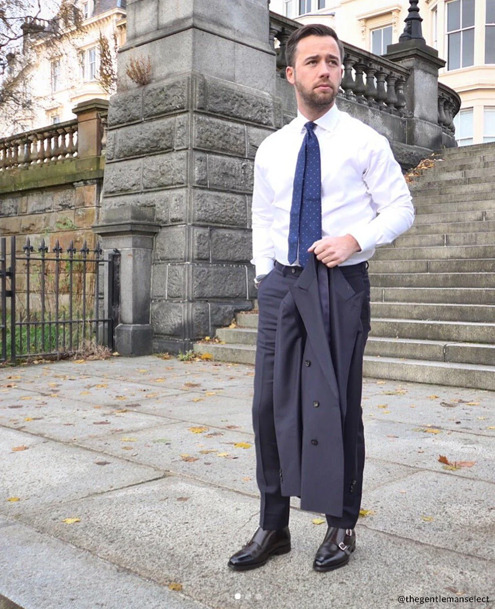 White Slim Fit Cotton Poplin Formal Shirt - Single or Double Cuff - Image 10