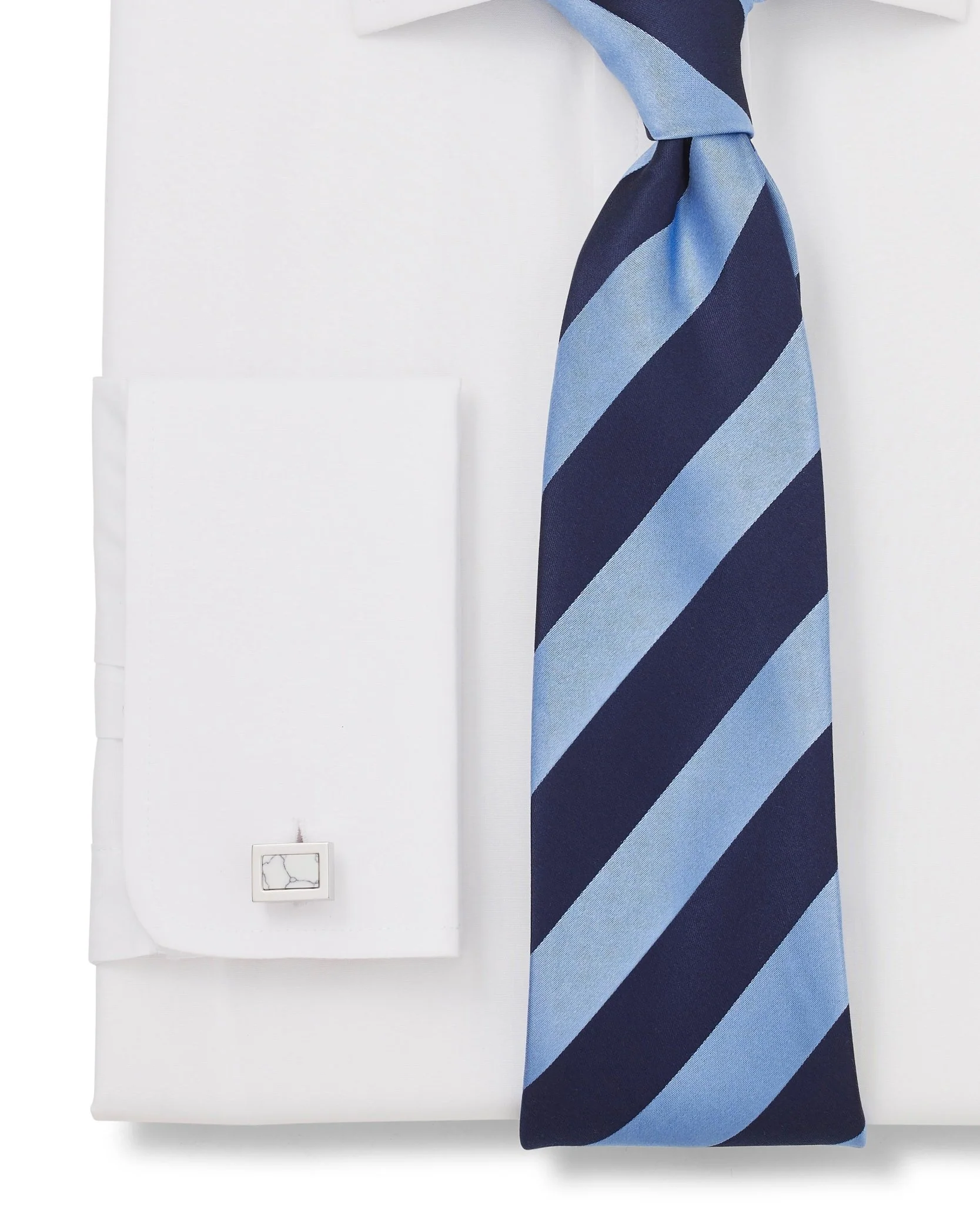 White Slim Fit Cotton Poplin Formal Shirt - Single or Double Cuff - Image 7